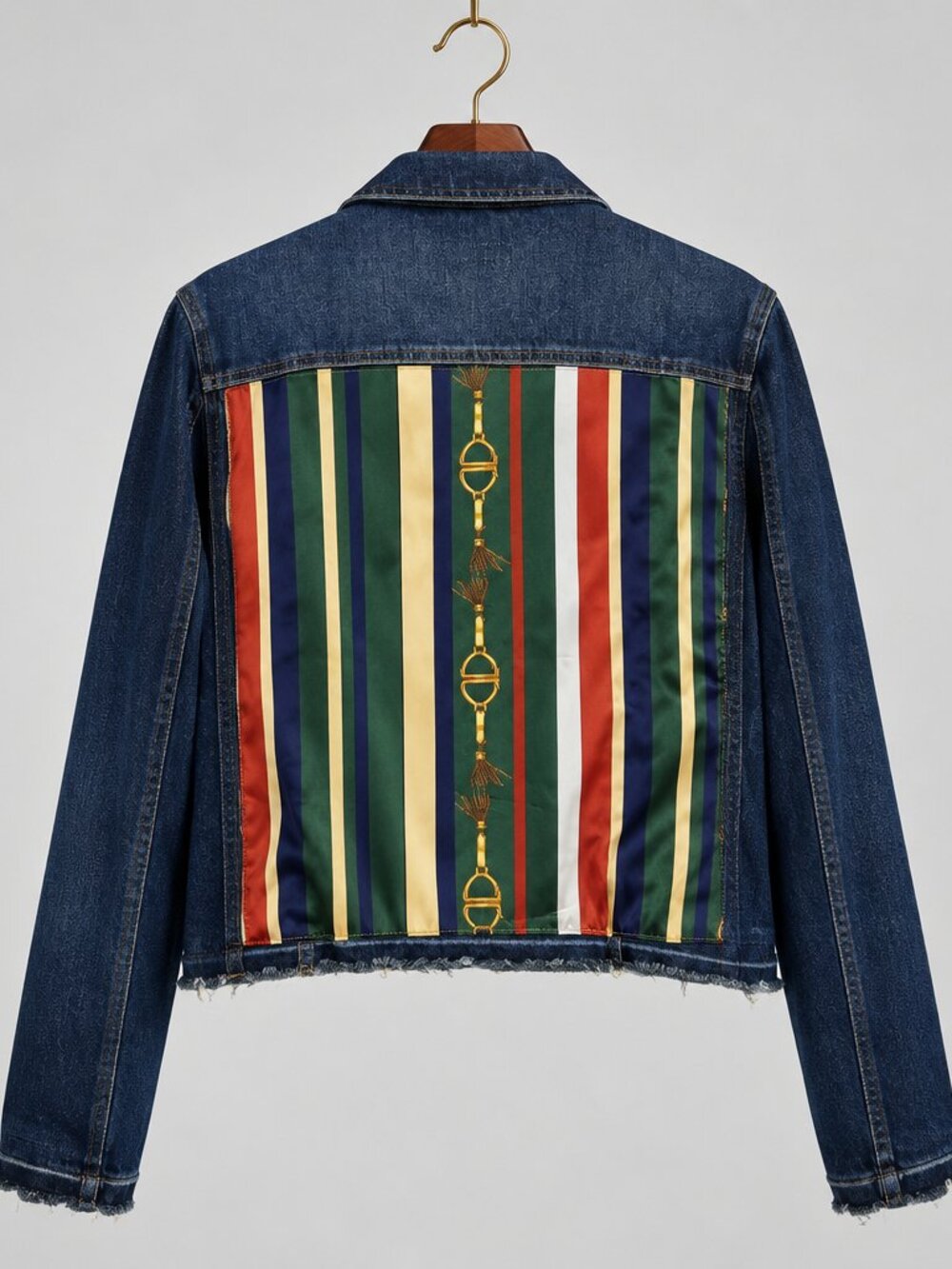 Htrailz Denim Jacket with Scarf Panel Size L